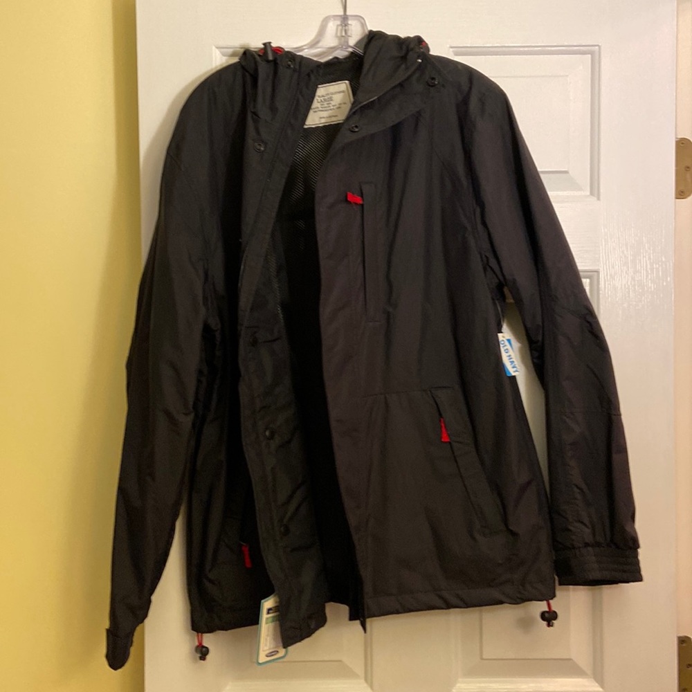 NWT Old Navy mens large black winter coat